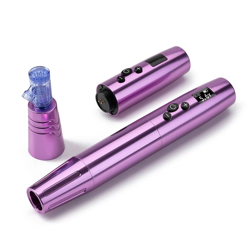 色：紫色の2つのバッテリー