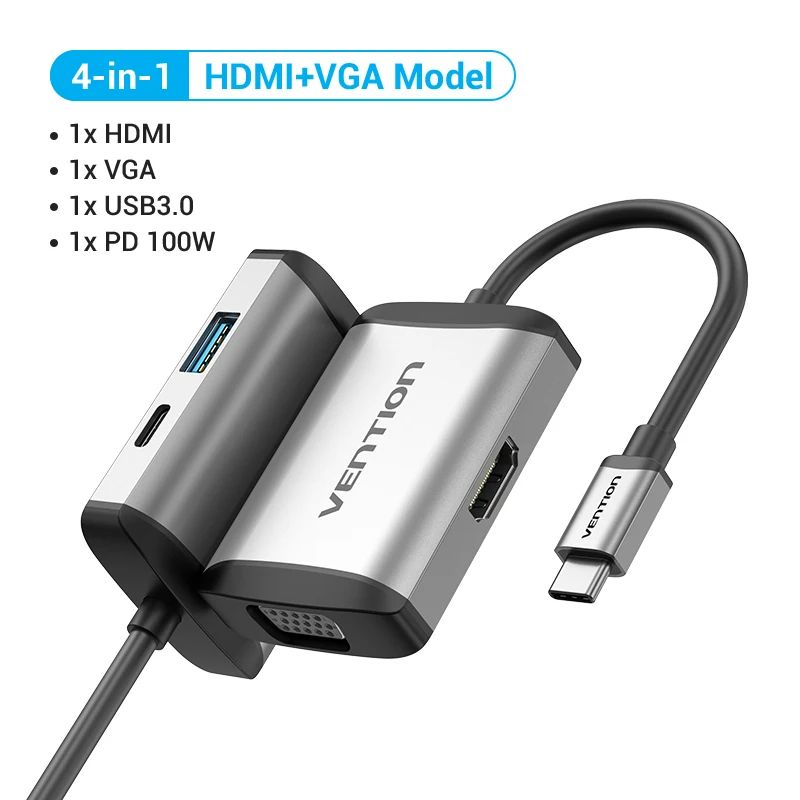 Cor: 4 em 1 HDMI VGA