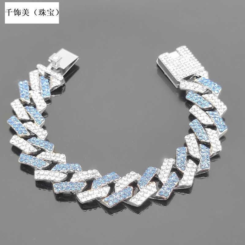 Diamant semi-bleu en argent de 20 cm