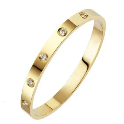 1 Pc Goud Kleur-Bangle Breedte 4mm