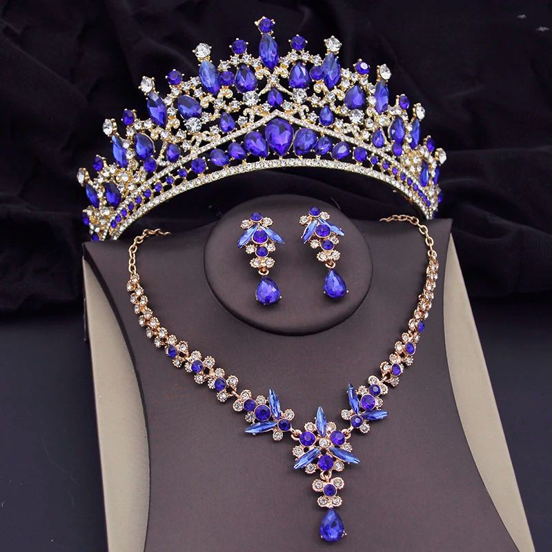 Metal color:Blue Crown Sets