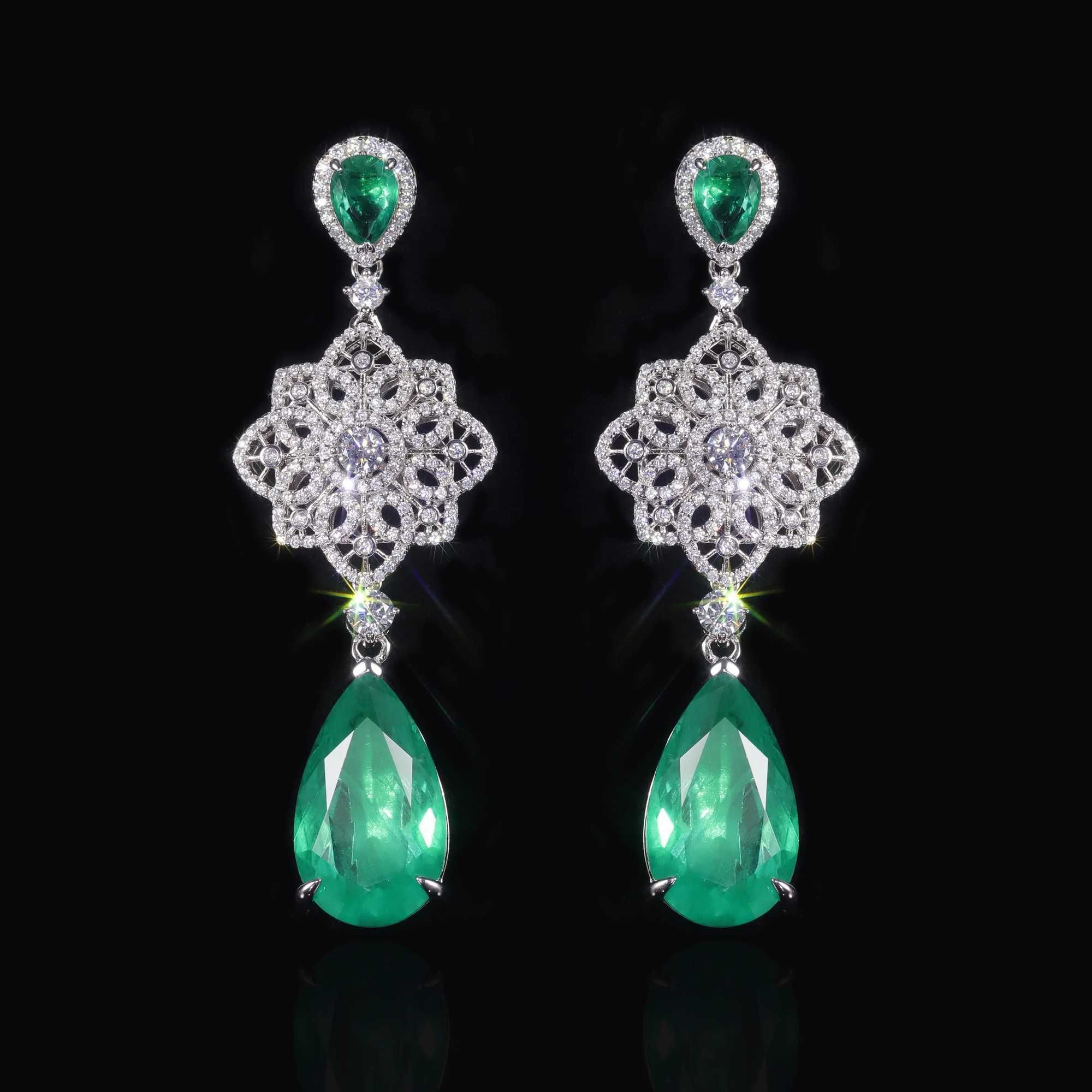 Sterling in argento sterling imitato Emerald-925