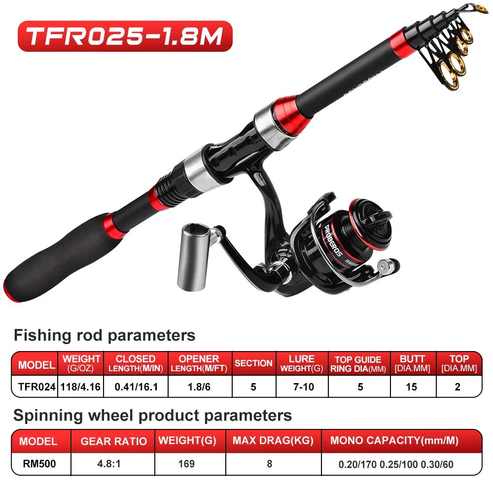 Color:1.8m Rod and Reel