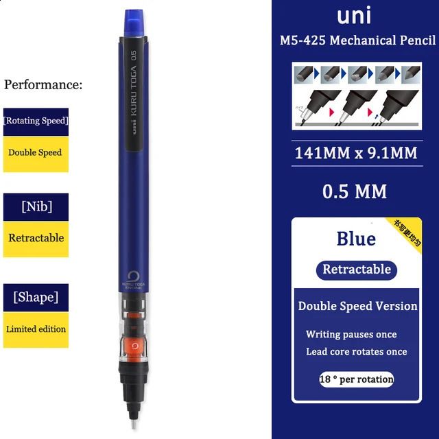 1PCS Niebieski ołówek