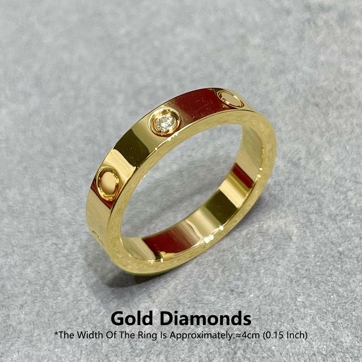4 mm złota 3diamonds