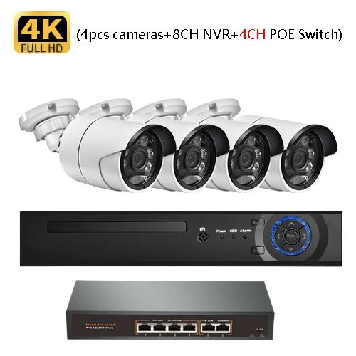 Kolor: zestaw CAM NVR i 4PCS