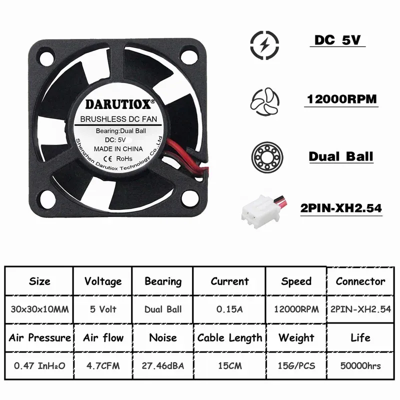 5V Dual Ball XH2.54