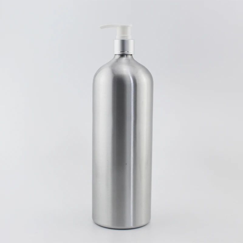 1000 ml-silver biała pompa-aluminium