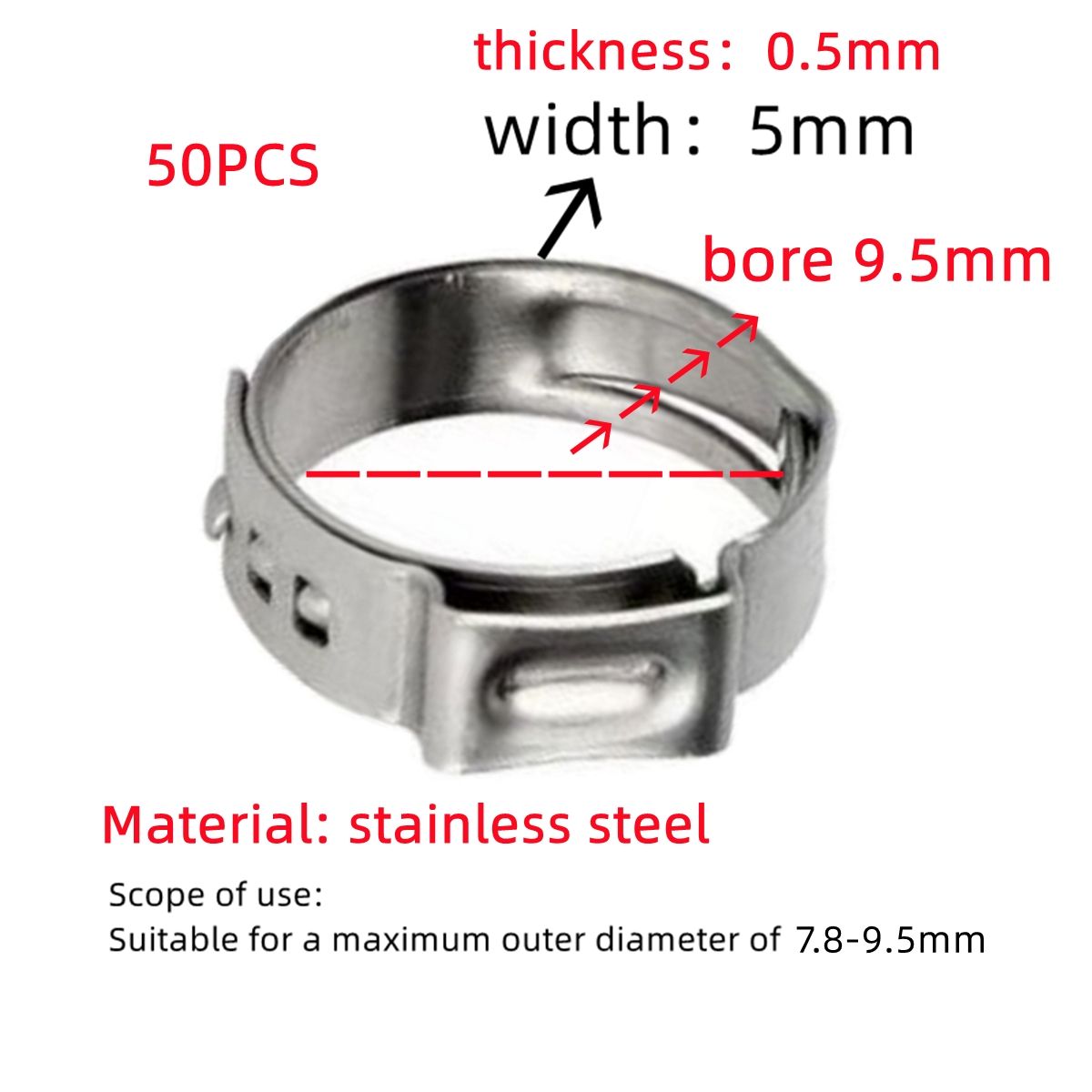 Bohrung 9,5 mm (50 Prozent)