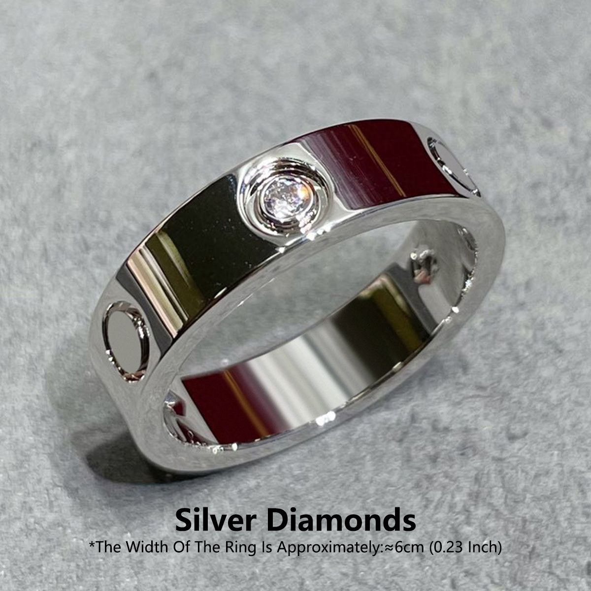 6 mm srebrne 3diamonds