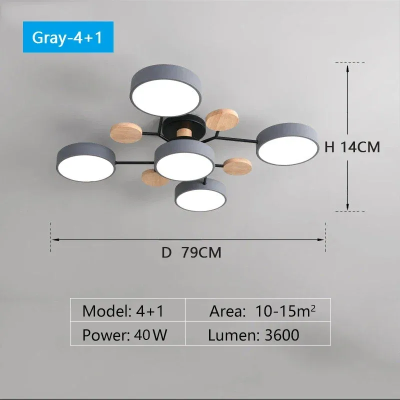 3 color Dimmable grey 5 light