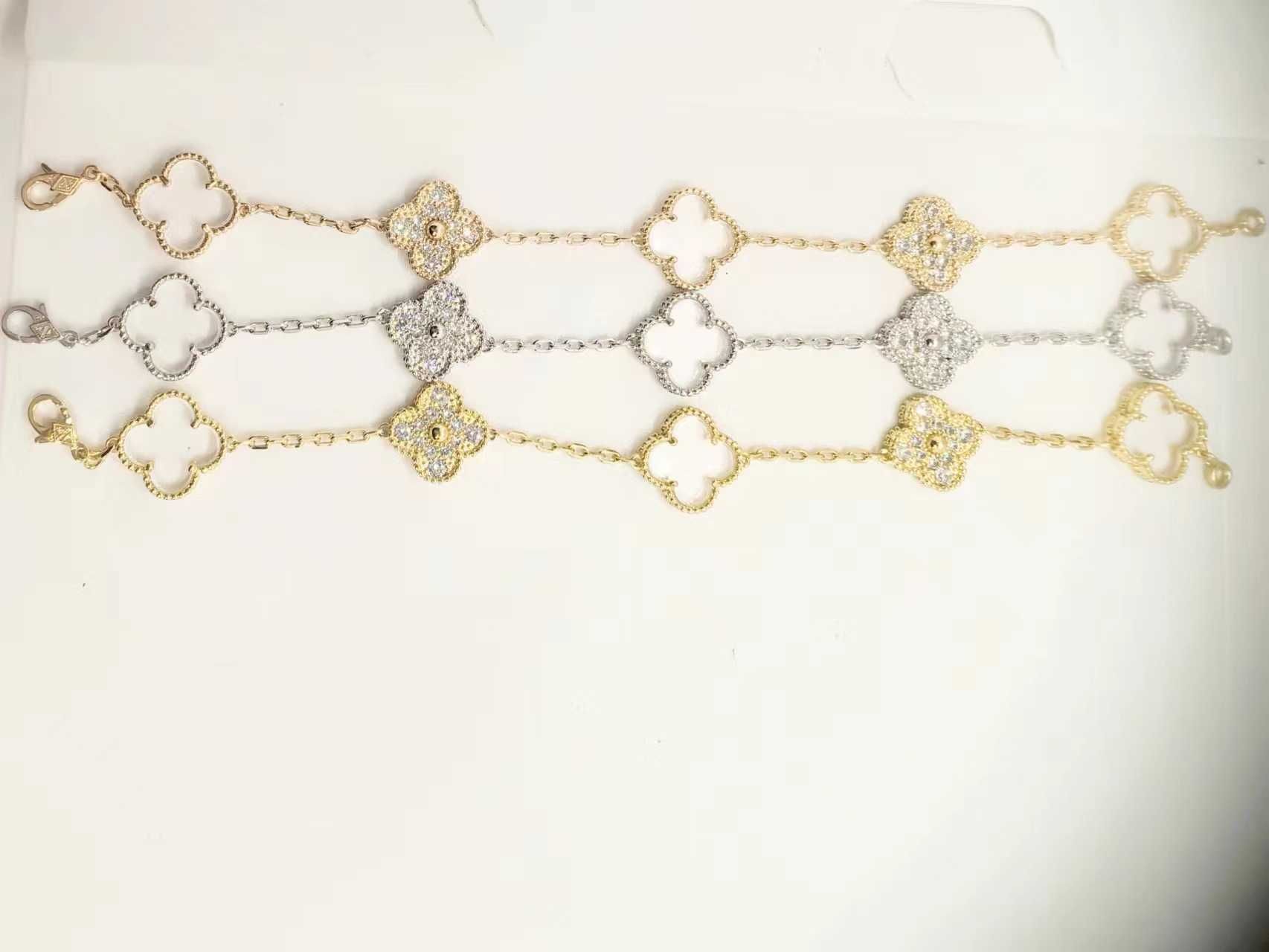 Bracelet Diamant Cristal Blanc en Plat