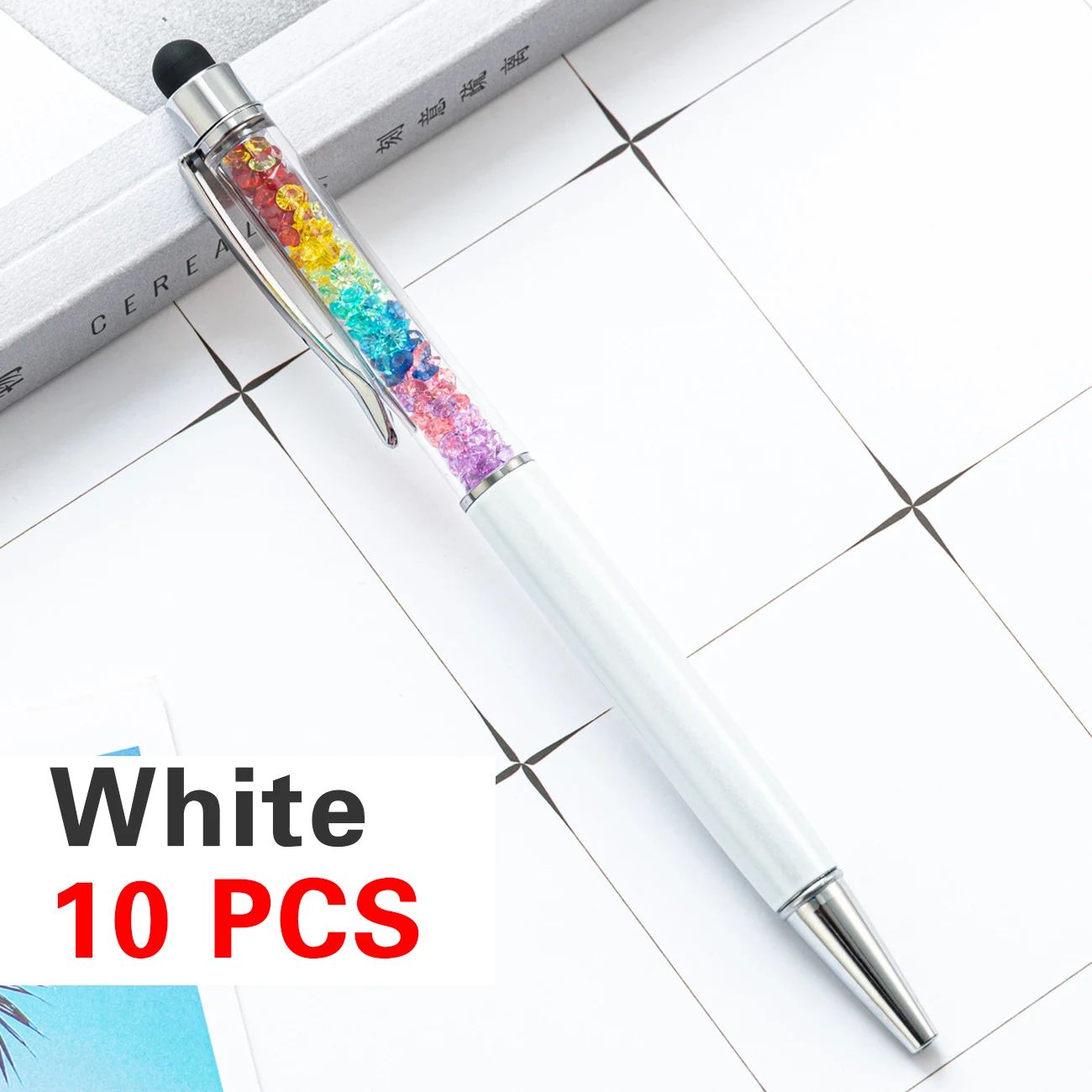 Kolor: biały - 10 długopisów