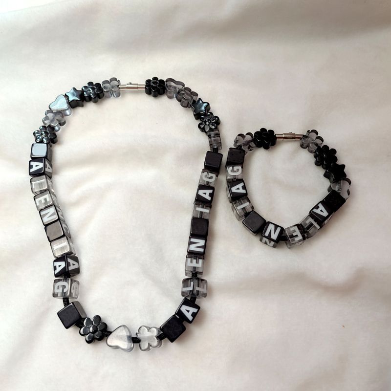 black bracelet necklace