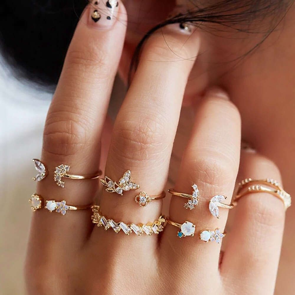 Butterfly 7-piece Combination Ring