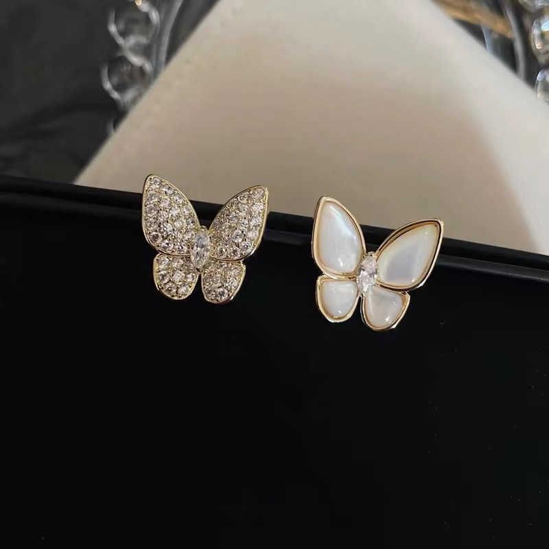 Boucles d'oreilles de papillon Beimu Half Diamond