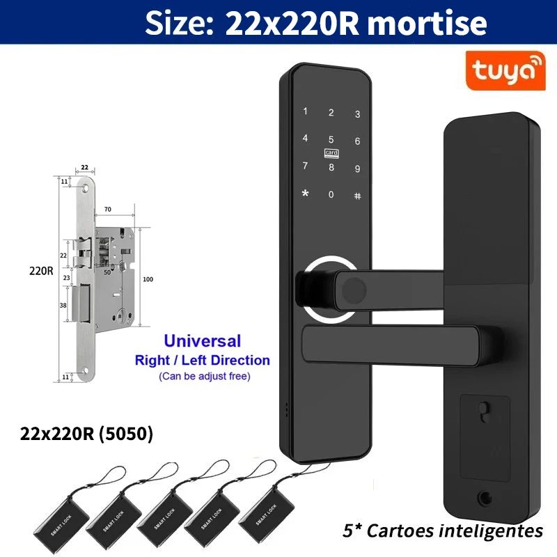 Kolor: 22x220rmortise Rozmiar blokady: czarny