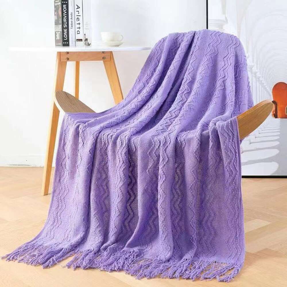 Purple-127 x 152+15 cm Tasselle 520 grammi