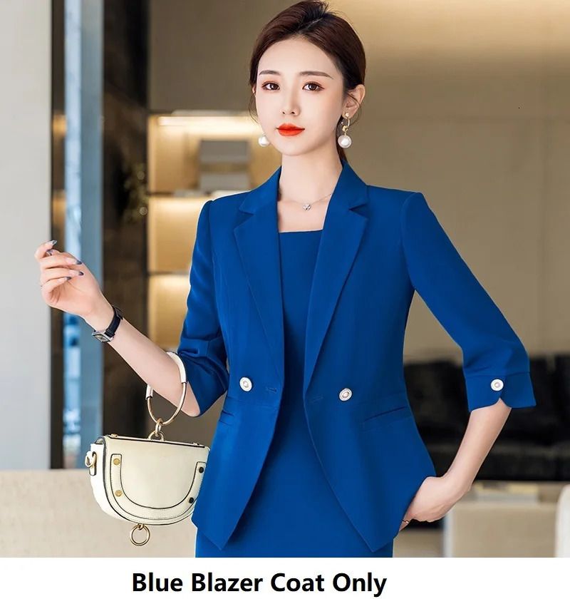 Cappotto blazer blu 1