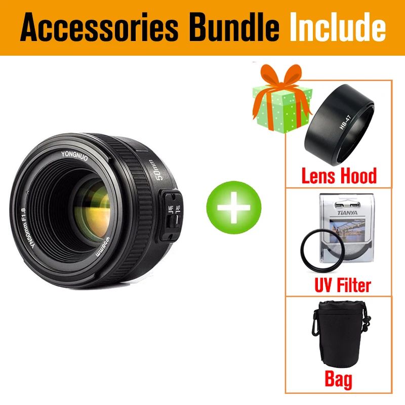 Yn100mm F2N Lens-Accessories-bundel