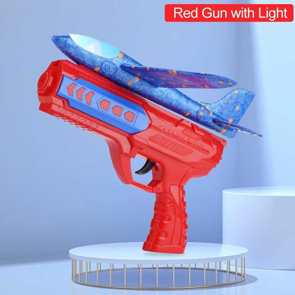 빛이있는 빨간 총