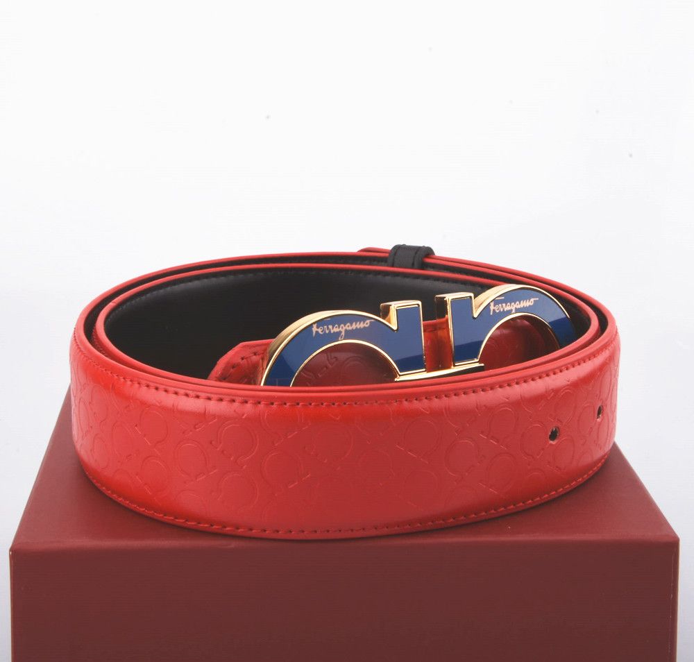 Red belt + blue buckle