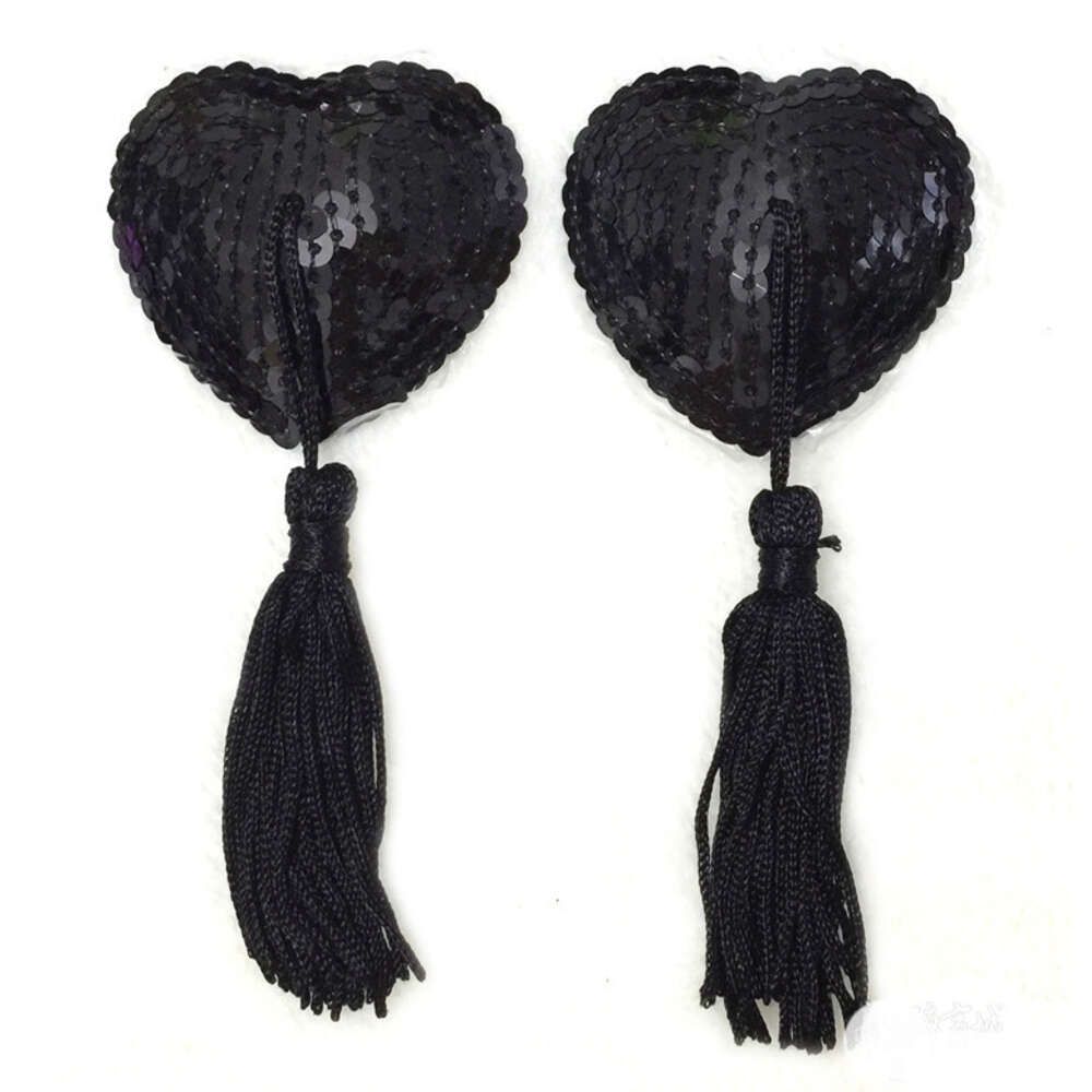 Tassel nipple patch black