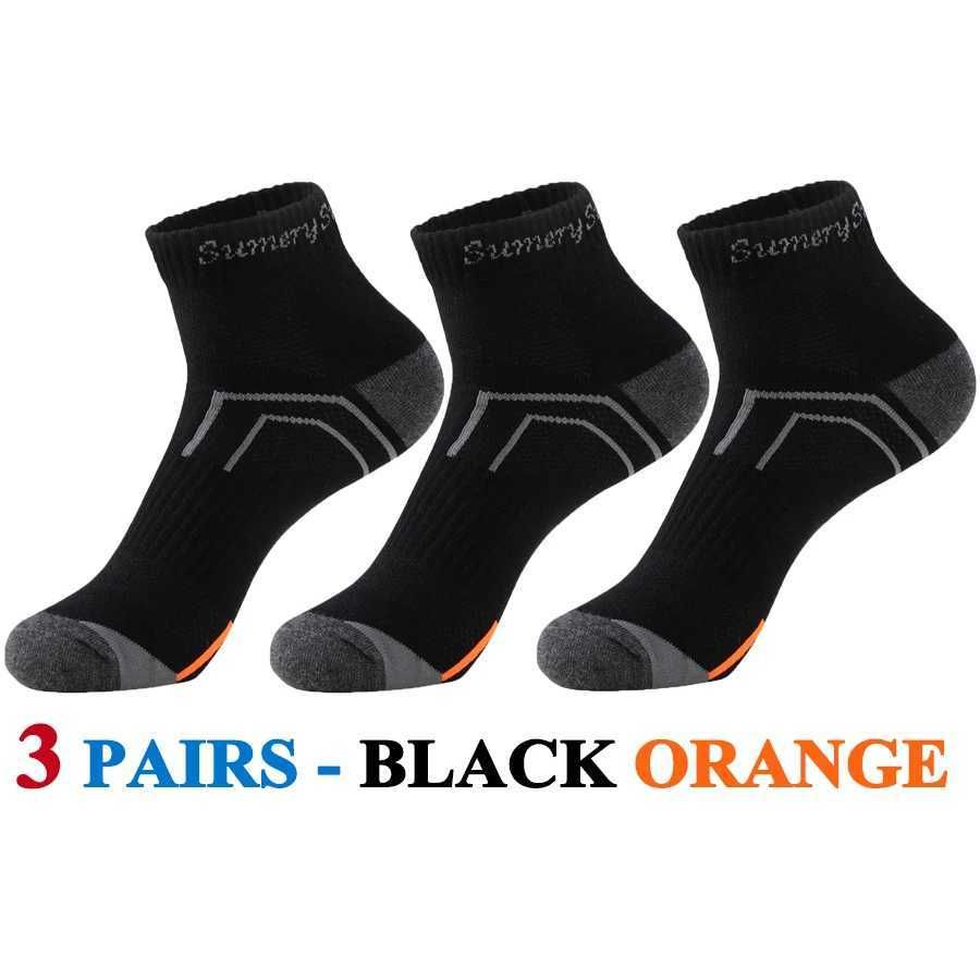3 Pairs  Black Orange