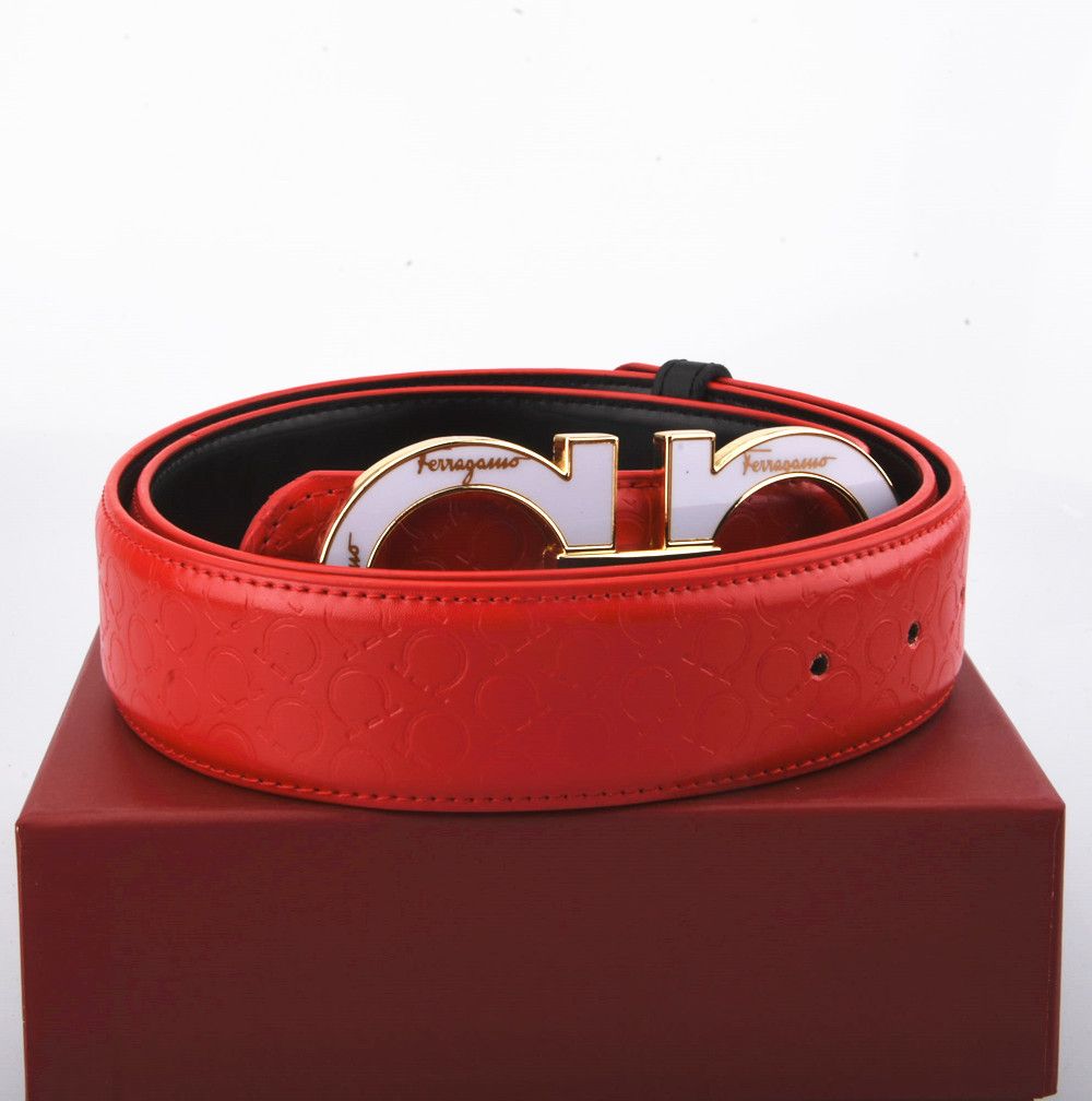 Red belt + white buckle