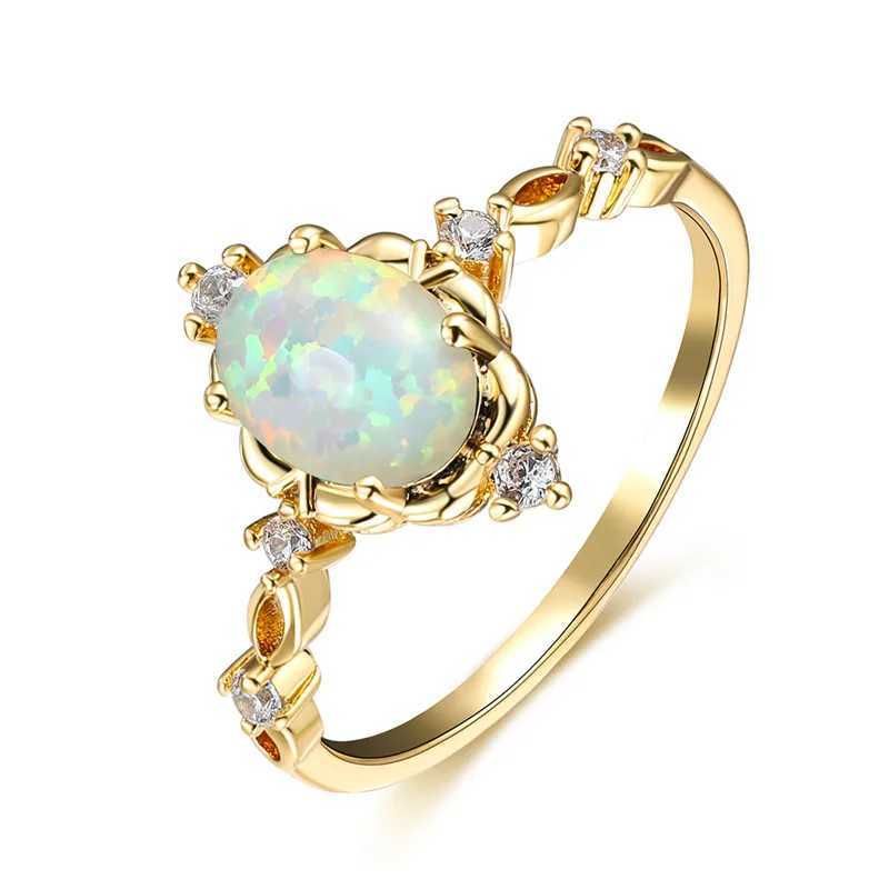 Gold White Opal