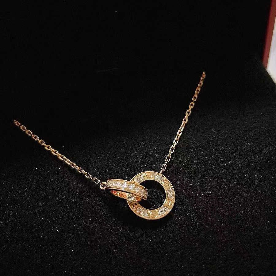 Double Circle Full Diamond Rose Gold N