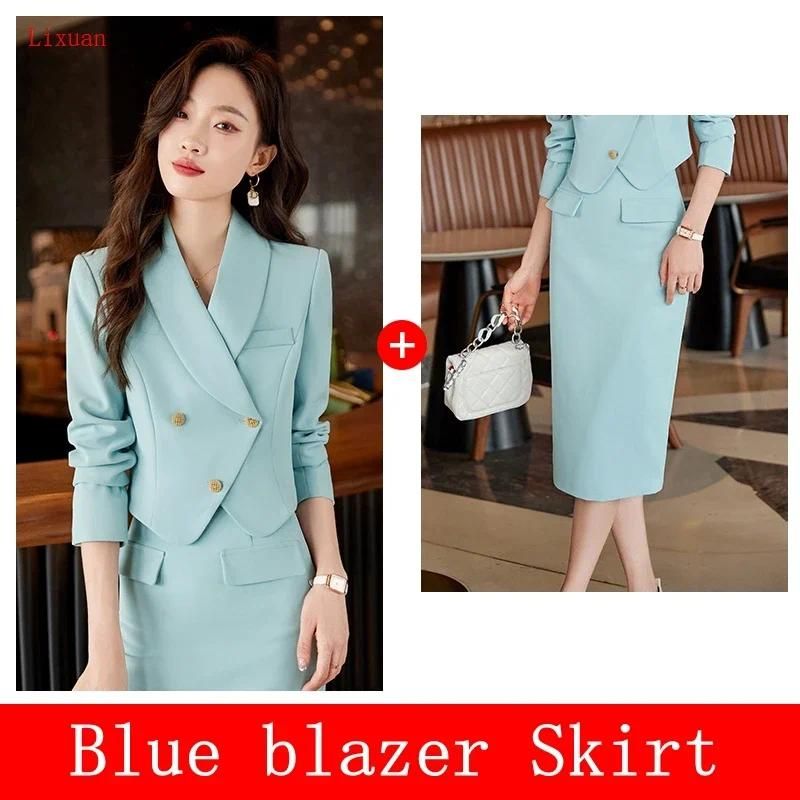 Blue blazer Skirt