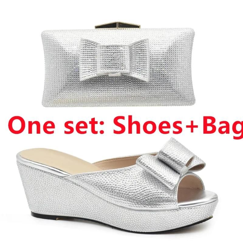 Silver Shoe and Bag
