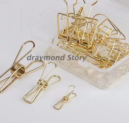 yellow gold clips