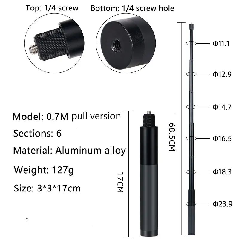 Couleur: version de traction de 0,7 m