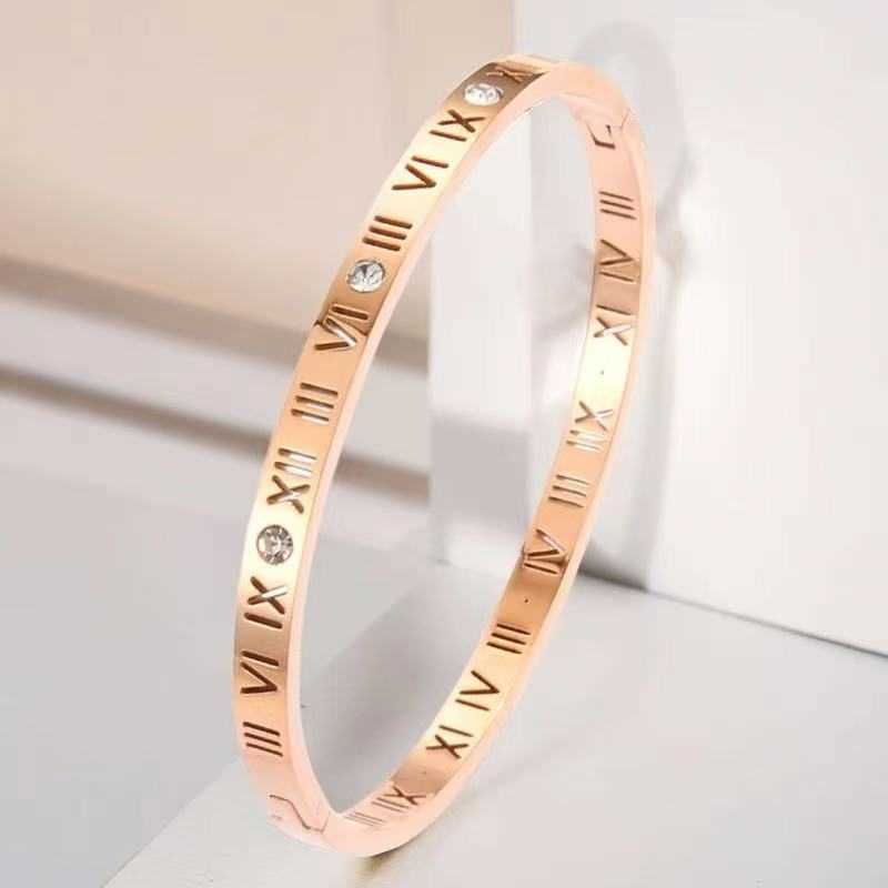 Pulseira digital romana em ouro rosa 16-e-3