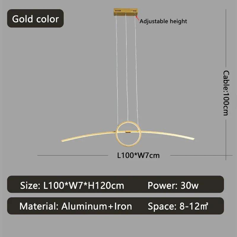 Fjärr dimbar guldlängd 1000mm