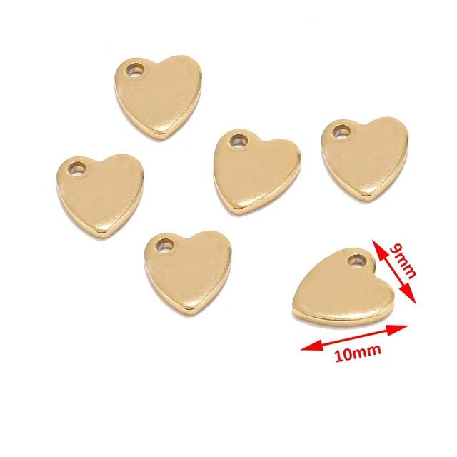 Gouden hart 10 mm