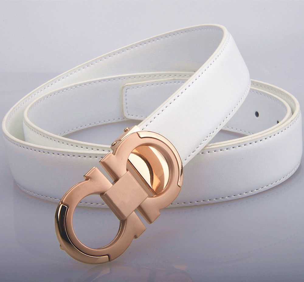 White + gold buckle