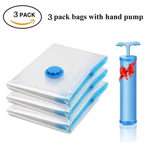 3pack Bags with Pump-80x100cm