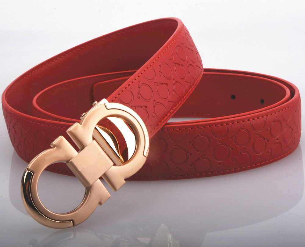 Red + gold buckle