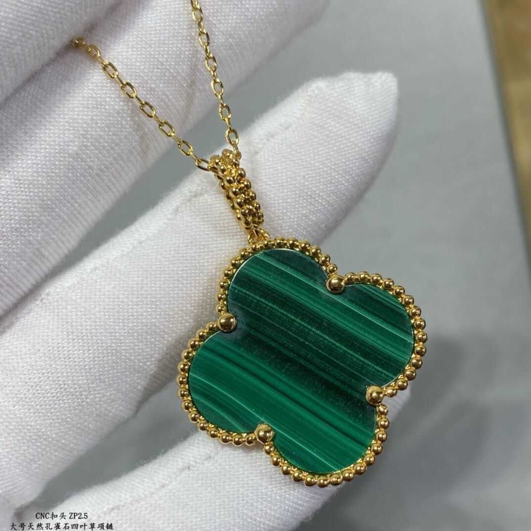 2,5 cm Malachite gouden ketting