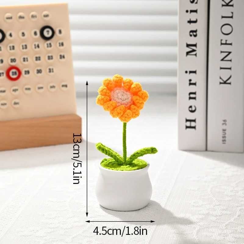 Fleur tricotée S2-comme le montre la photo