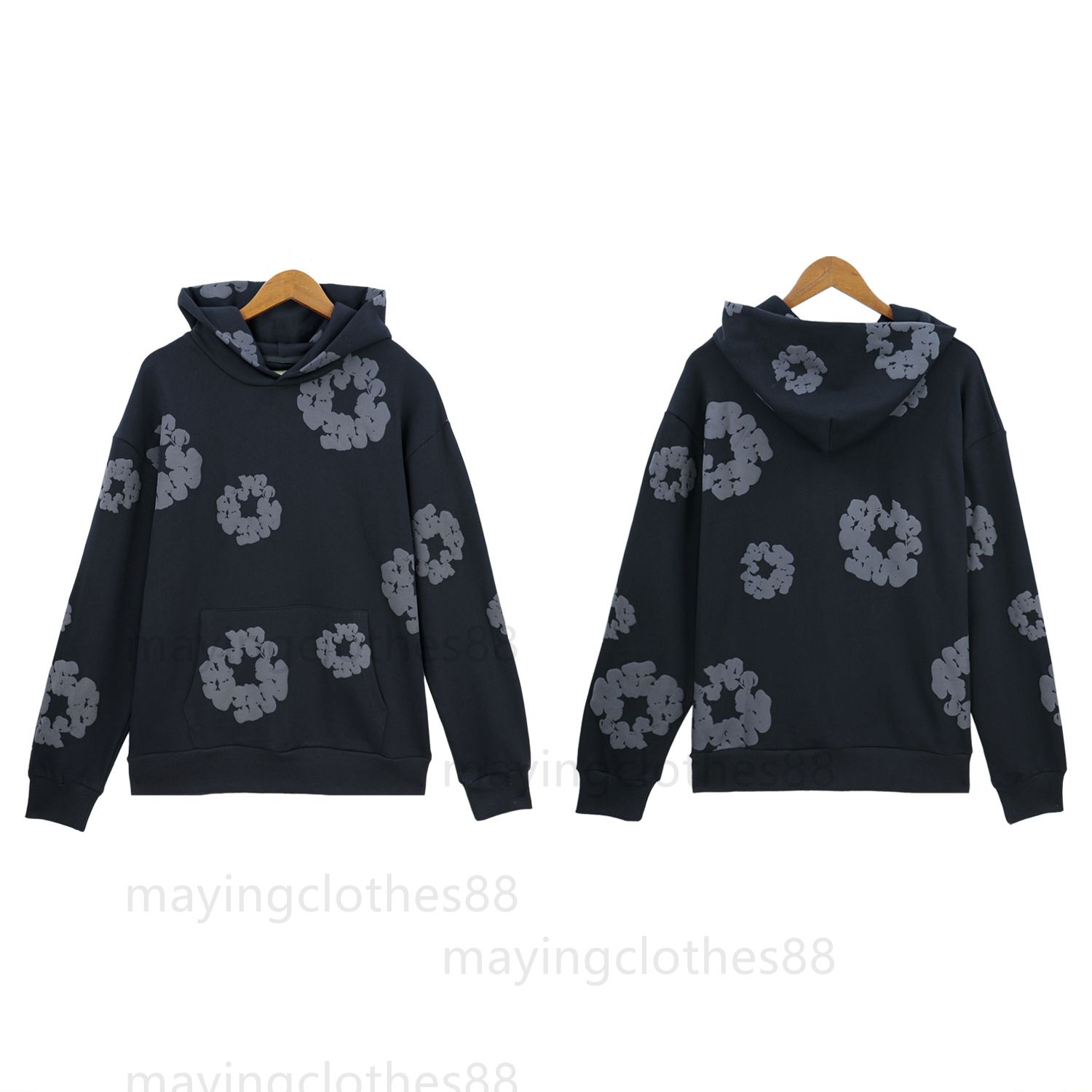 Black grey flower top