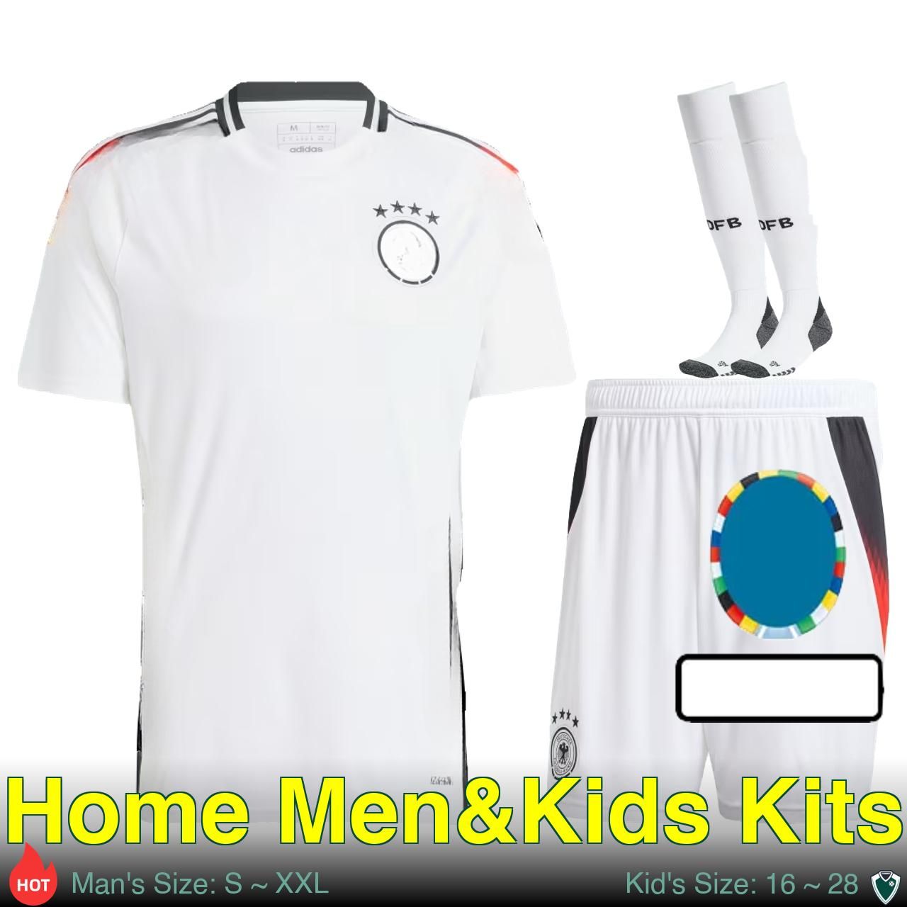 Home Fans Kits(Man+Kid)+EURO CUP