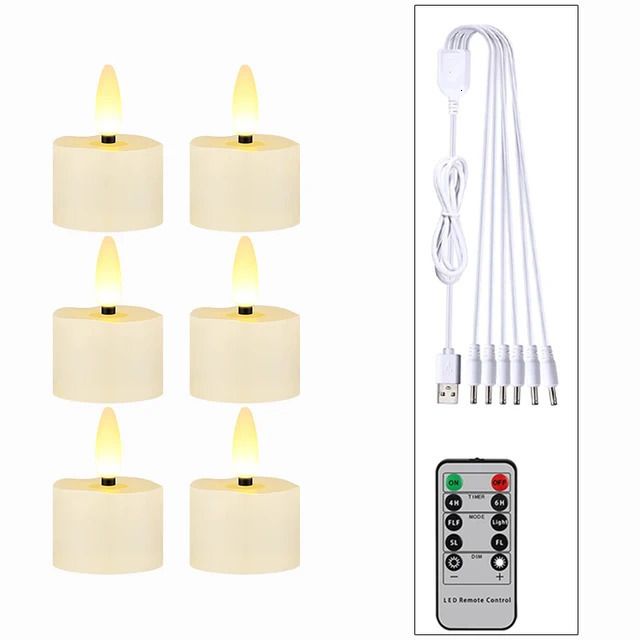 Rechargeable 6pcs-Ivory