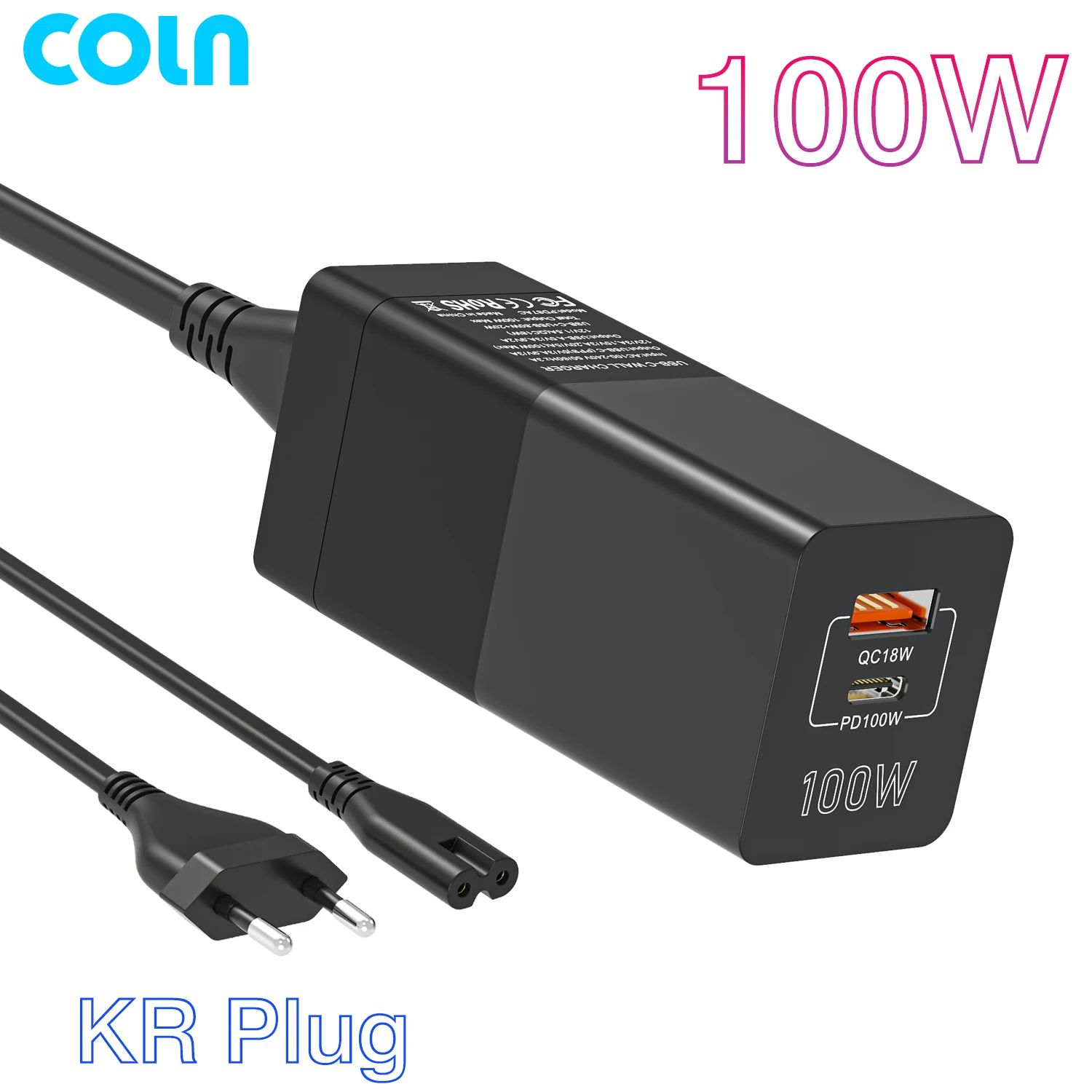 플러그 유형 : KR 플러그 100W (검은 색)