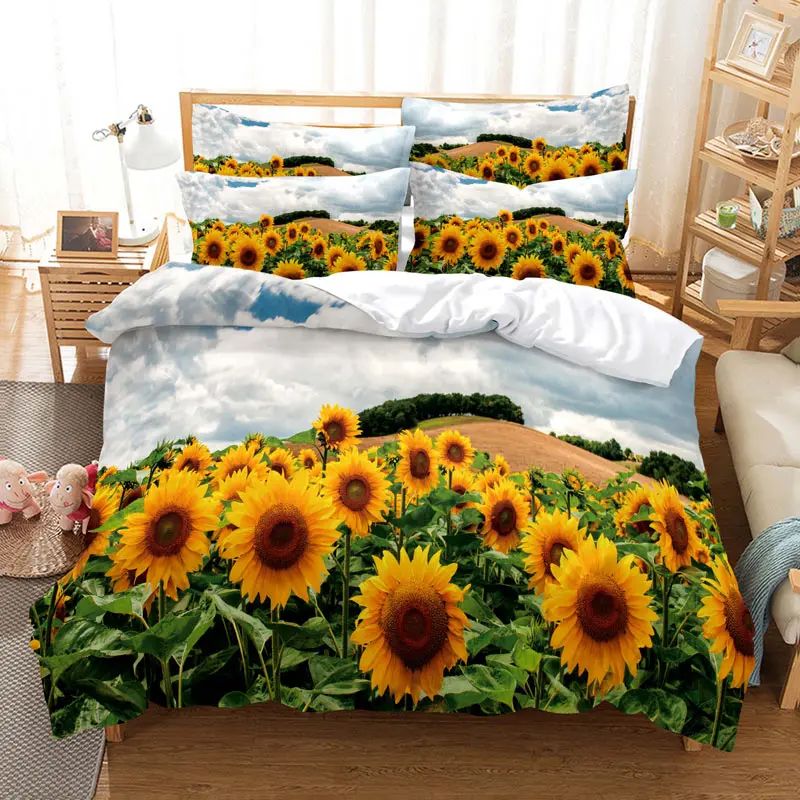 Colore: set da letto di girasole 7