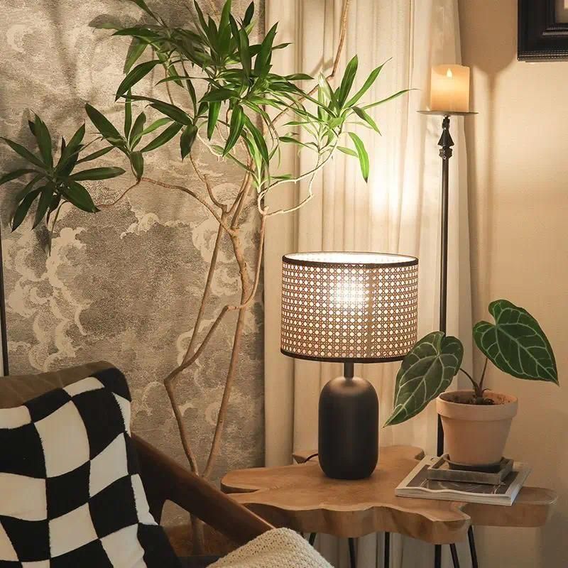 Rattan Retro Lamps b