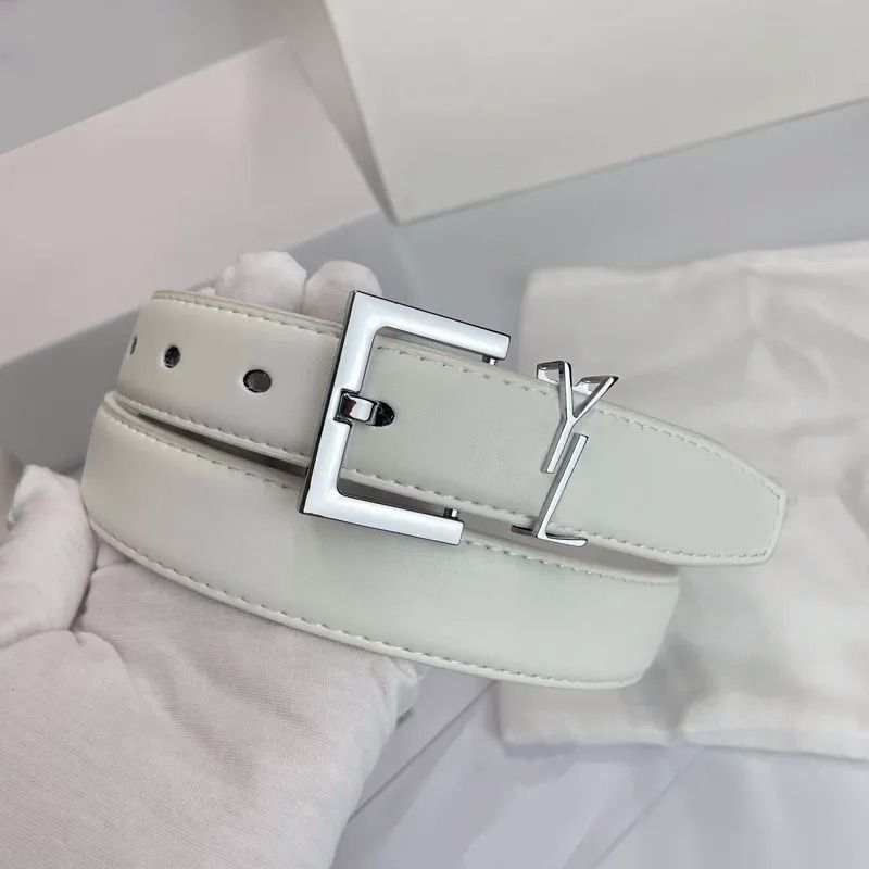 White + silver buckle